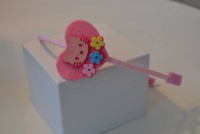 Bandolete rosa forrada, com Hello Kitty